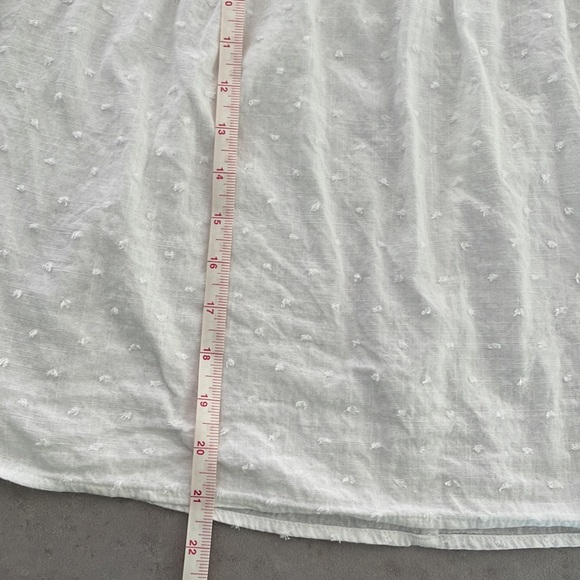 GYPSIES & MOONDUST women’s boxy fit semisheer white swiss dot crochet top size L - Picture 11 of 11